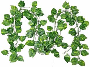 ductor Artificial Leaves Creeper Vines Garlands, Wall Hanging, L~8 Feet (Pack Of 3) Artificial Plant