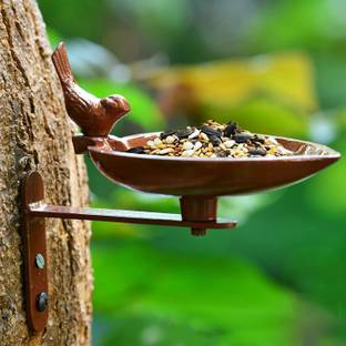 Sharpex Cast Iron Wall Mount Bird Feeder Great for Attracting Birds Common Bird Feeder