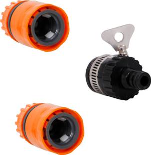 HOKiPO 1/2" Tap Adapter and Garden Water Hose 1/2" Quick Connector Set of 3 (AR1590*2+1691) Hose Connector