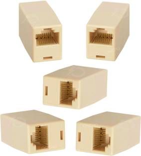 ONCRO Pack of 5 ethernet connectors, rj 45 jointer, rj45 connector female to female, rj45 adapter, lan cable jointer, RJ45 Coupler Plug Network Ethernet LAN 8p8c Cat7 Cat6 Cat5e Cable Joiner Wired Ethernet Lan Adapter compatible with Windows, Mac