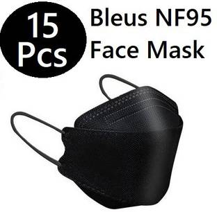 Bleus Certified Premium NF95 Mask Fish Shape 5 Layer Reusable Anti - Pollution , Anti - Virus Breathable Face Mask with Nose Pin BN95BF5 Water Resistant, Reusable, Washable
