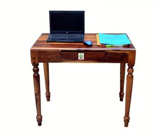 ROOFWOOD Sheesham Wood Reading Writing Study Table Laptop Computer Work Station Desk with Drawer Storage for Home Office Students Solid Wood Study Table