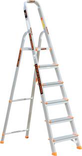 Prime Premium 6Steps(5+1) With Serrated Steps, Strong Platform & EN-131 Certified Foldable Aluminium Ladder