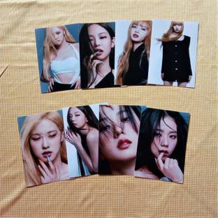 Niki Enterprises 9 cm Stickers Blackpink Vogue 2021 ( Set of 8 + Freebie ) Self Adhesive Sticker