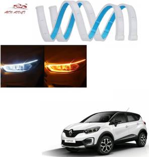 AuTO ADDiCT Car Headlight LED DRL - Daytime Running Light (Turn Signal Yellow,White) For Captur Car Fancy Lights