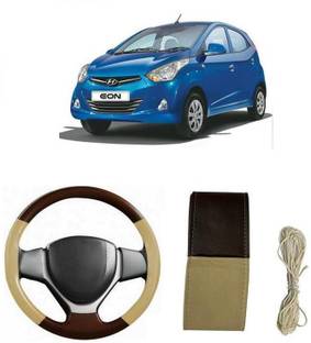 CARMAX Hand Stiched Steering Cover For Hyundai Eon