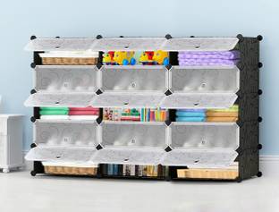 Sasimo 15 Door15 Shelf Plastic Collapsible PC Collapsible Wardrobe