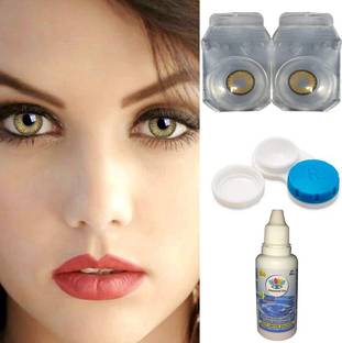 Diamond Eye Hazel Color Contact lens with Case & Solution