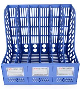 PAVITYAKSH 4 Compartment Plastic Heart Shape File Paper Rack Holder, 30 X 30 X 25.4 cm Plastic Open Book Shelf