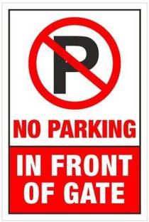 AGOG NO PARKING IN FRONT OF GATE Emergency Sign