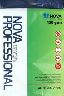 NOVA A4 Professional Fine Coated 130GSM 100 Sheet Unruled A4 ( 210MM X 297 MM ) 130 gsm Photo Paper