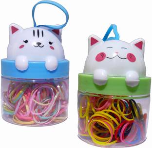 AMACO Mini Rubber Hair band Hair Accessories Elastics Stretchy Hair Band Mini Elastic Soft Rubber Hair Bands Rubber Band Rubber Band
