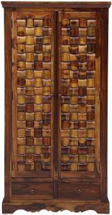 Made Wood Solid Wood 2 Door Wardrobe