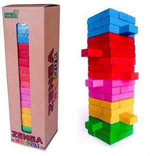 SR Toys Zenga Wooden Blocks 54 Pcs