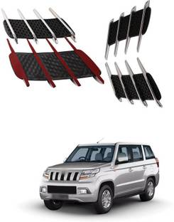 PROEDITION Car Side Airflow Chrome Car Fender Vent Hood Scoop Cover (Silver + Black) A123 Matte, Glossy, Chrome Mahindra TUV-300 Side Garnish