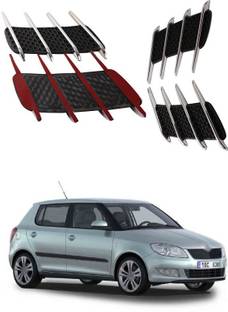 PROEDITION Car Side Airflow Chrome Car Fender Vent Hood Scoop Cover (Silver + Black) A200 Matte, Glossy, Chrome Skoda Fabia Side Garnish