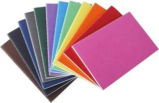 INNAXA 12 Pack Multicoloured Soft Cover Mini Journals A6 Size Gift Set, Rainbow Color and Has 32 Sheets, 64 Color Plain Pages A6 Notebook Un-Ruled 64 Pages