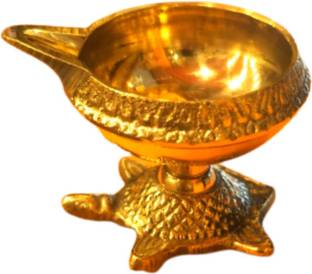 Epoojacart Brass Kubera Deepam- Kubera Diya set (5x5 cm) Brass (Pack of 2) Table Diya Set
