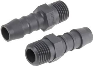 Vasudha Irrigation 16 MM HOSE COLLER (1/2 INCH THREAD X 16 MM BARB CONNECTOR ) BLACK COLOUR PACK OF 20 PIC Drip Irrigation Kit