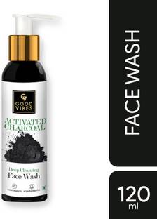 GOOD VIBES Deep Cleansing Activated Charcoal  (120 ml) Face Wash