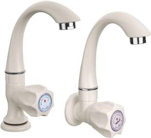 Vsdac Sink and Swan cock pvc , pvc tap Kitchen Mixer Faucet POLO PVC Sink and Swan Cock for Kitchen/Bathroom Wash Basins (wall mount , white) POLO Sink and Swan cock pvc , pvc tap Kitchen Mixer Faucet POLO PVC Sink and Swan Cock for Kitchen/Bathroom Wash Basins (wall mount , white) Kitchen Mixer Faucet (Wall Mount Installation Type) Faucet Set