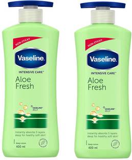Vaseline Intensive Care Aloe Fresh Body Lotion COMBO 2 [PACK OF 2] 400ML 2*=[800ML]