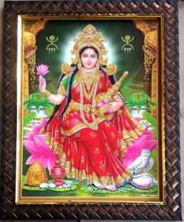 FRAMTASTIC LAKSHMI DEVI WITH OWL Religious Frame