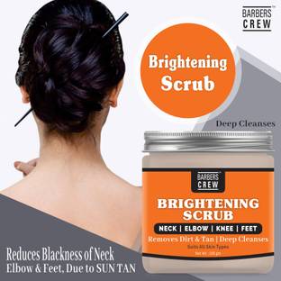 Barbers Crew Premium Neck-Elbow & Knee-Feet Brightening Scrub For Reduces Blackness Of Neck, Elbo & Feet for all Body skin types- Scrub