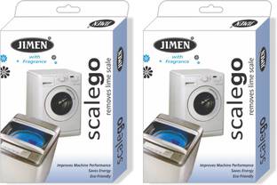 JIMEN SCALEGO Washing machine service powder for all leading brand of Fully automatic Front Load and Top Loading washing machine (pack of2) pkt 200 gram. Detergent Powder