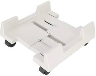 AlexVyan Generic Heavy Duty White Computer CPU Stand CPU Trolley with Wheels CPU Holder