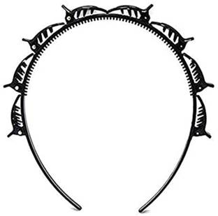 yubirth Headbands, Hair Clips for Girl and Lady, Barrettes for Thin or Thick Hair, Double Bangs Hairstyle Hairpin, Alligator Clips, for Makeup, Washing Face, Yoga, and so on packof 1 Head Band