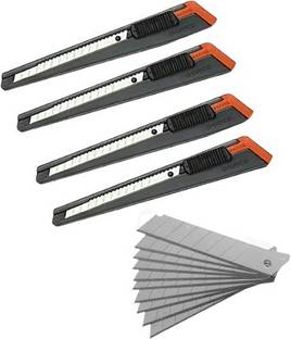 max deals Multi-utility Knife with snap off blade 9 mm pack of 4 Cutters plus 10 replacement snap off Blades. Utility Knife