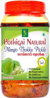 POTHIGAI NATURAL Mango Thokku Pickle 250g Pure Home Made Pickle / No Additives / No Preservatives/ 100% Natural made Mango, Garlic, Red Chilli, Turmeric Pickle