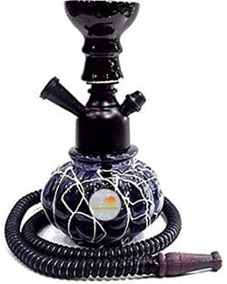 kraftynation Kharbuza Hookah Pot Black (Melon Shaped) 8 inch Glass Hookah