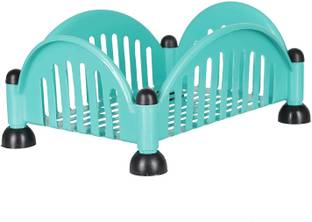 Cutting EDGE Containers Kitchen Rack Plastic 1 Layer | Light Green | Premium Eco-Plastic Countertop & Desk Organizer 32x23 CM | Shelf Rack for Kitchen & Office Use, Fruits, Vegetables Tier Basket Trays, Multipurpose Use for Home, Cosmetics Super Sturdy Organizer Storage