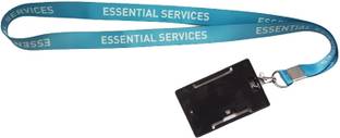 Tagways Essential Services Lanyard Blue & Gloss Black ID Holder Official Lanyard