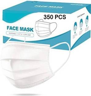 Vaghani 3 Ply Surgical Mask (350 Piece) ( White ) Surgical Mask With Melt Blown Fabric Layer