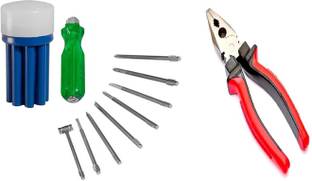 IKIS Hand Tool Set, Tool Set for Home use, Tool kit for Home use, Essential Tool kit for Home, Tool Set for Home use (Screwdriver and Plier Set) Combination Screwdriver Set