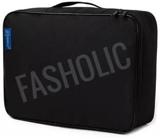Fasholic Multi-Layer Travel File Organizer Waterproof 3 Layer Document Storage Bag with Lock for Laptop Passport Documents Files Certificates Pack of 1