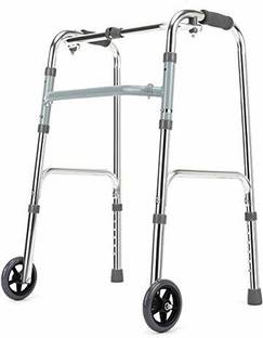 veayva folding alluminium walker height adjustable with wheels Walking Stick