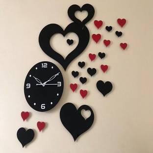 R&P ENTERPRISE Analog 65 cm X 35 cm Wall Clock