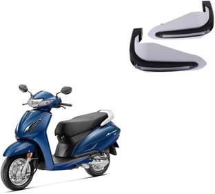Buras NEW DESIGN WHITE SHINING PROTECTIVE HANDGUARD FOR NEW ACTIVA QUALITY PRODUCT FOR THE BIKERS Handlebar Hand Guard