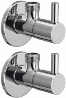 KANN Turbo SS Angle Cock for Bathroom & Kitchen, Chrome Finish & Quarter Turn Fitting Faucet Set