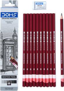 DOMS Drawing & Sketching Graphite Pencils - Grade 6B | Hi Precision For Sketching Pencil