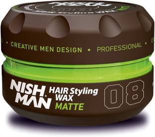 Nishman Hair Styling Wax - Matte | Strong Hold | Non - Sticky | Water Soluble Hair Wax