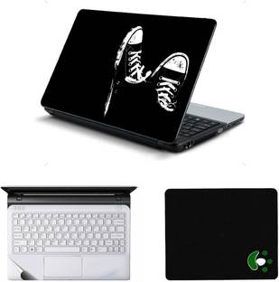 Mitram 3in1 Laptop Accessories Combo 15.6 Inch Shoes laptop Skins Stickers, Mouse Pad and Palmrest Skin Combo Set