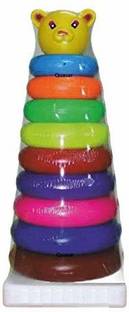 bhauvik Stacking Coloring Teddy Rings - 9 Rings (Multicolor)