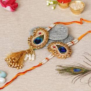 eCraftIndia Bhaiya Bhabhi Rakhi Assorted Rakhi  Set