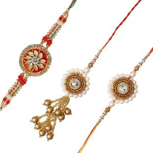 Flipkart SmartBuy Designer D739_D740_FSB Assorted, Zardosi Rakhi  Set
