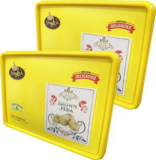 Singla Sweets Brown Peda Sweets Combo (Pack of 2*500, 1Kg) Box